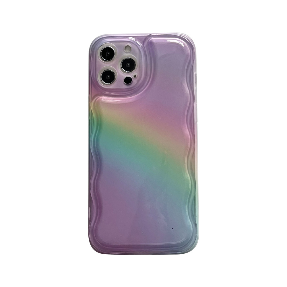 Transparent Rainbow Headset Drop Proof Phone Case - Image 3