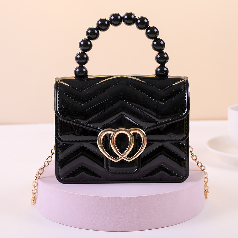 One Shoulder Messenger Mini Chain Key Pearl Jelly Bag — foto 2
