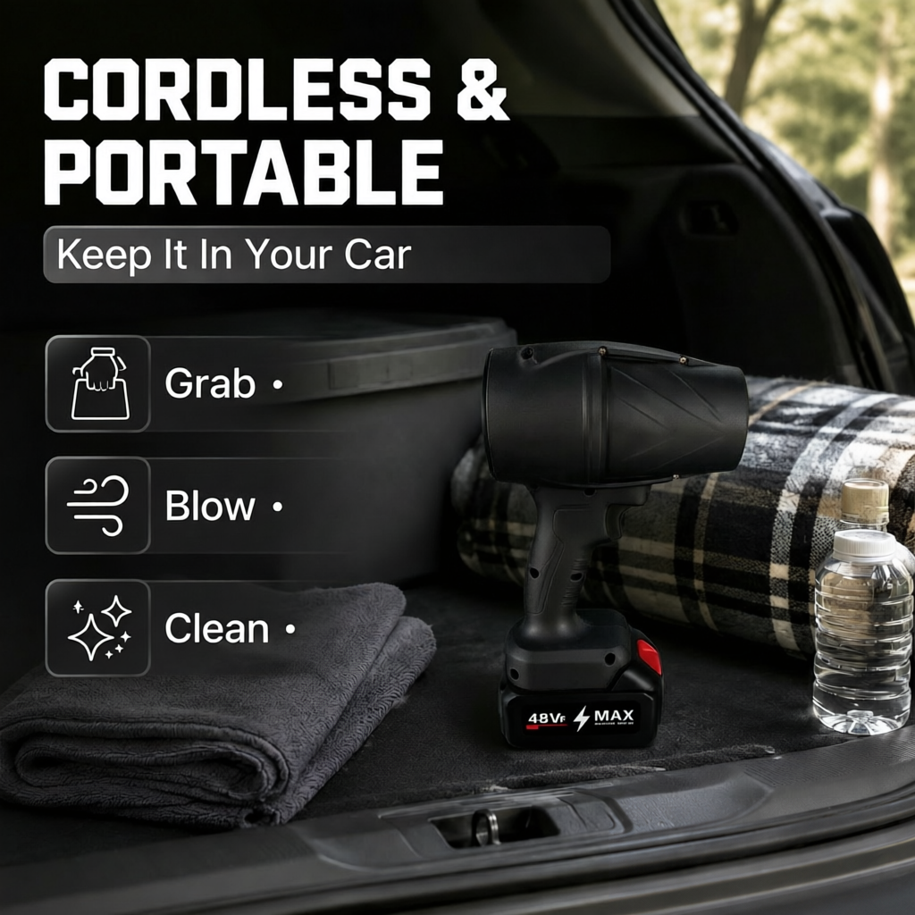 Portable Turbo Blower High-Power Cordless Jet Fan For Car Drying & Cleaning — image 3