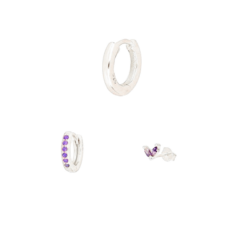 Classic Versatile Marquise And Diamond Ear Buckles 3-Piece Set Combination