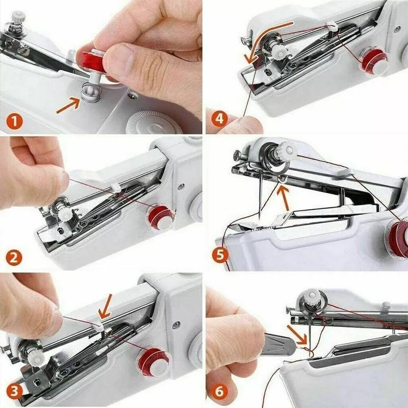 Mini Handheld Cordless Sewing Machine Hand Held Thread Sew Clothes Portable UK — image 3