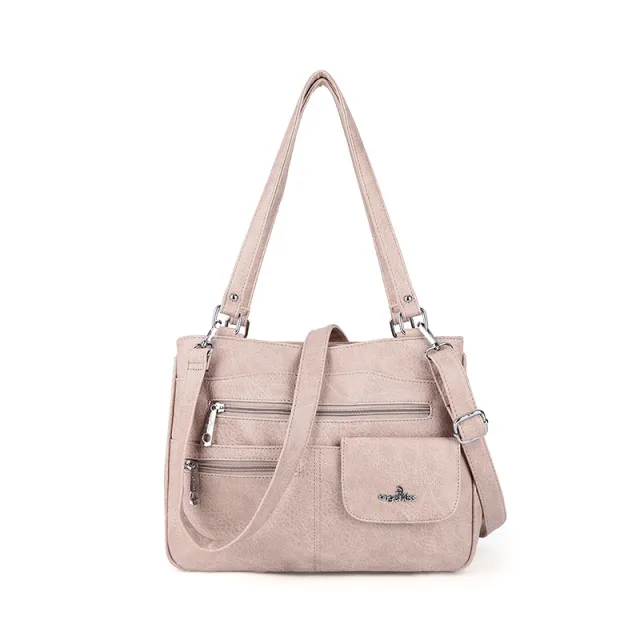 Vintage One shoulder Large Capacity Diagonal Tote Bag Pink - Shop at LoveMi