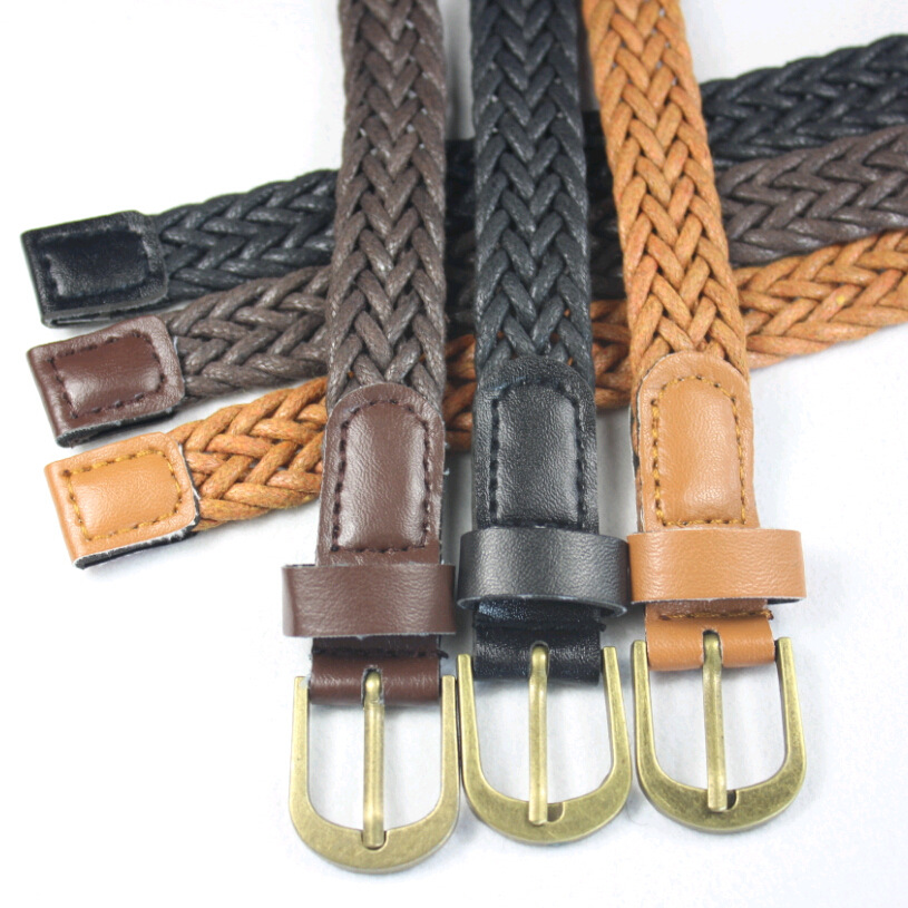 Title 8, Vintage Style Alloy Pin Buckle Wax Rope Braided...