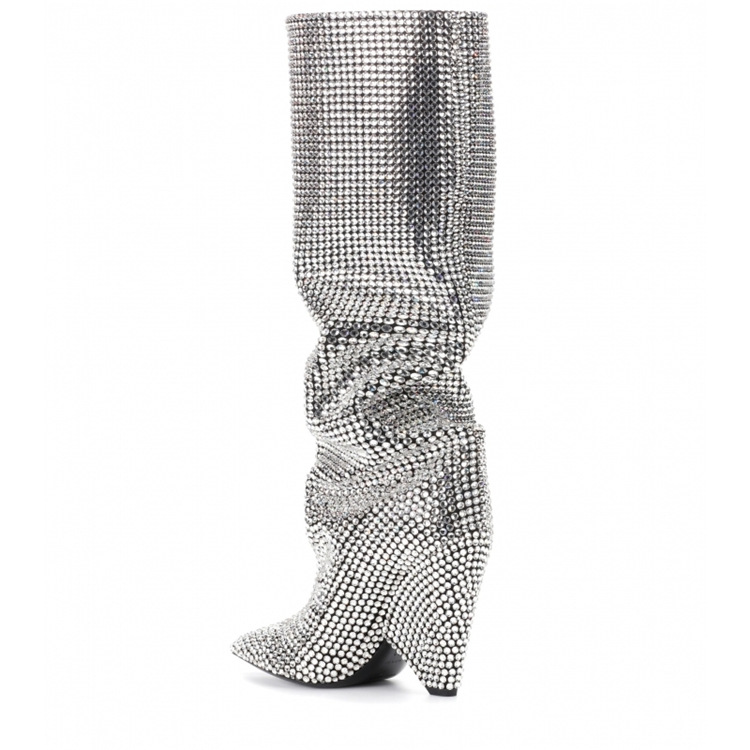 Title 6, Glitzernde High-Heel Overknee-Stiefel für Clubb...