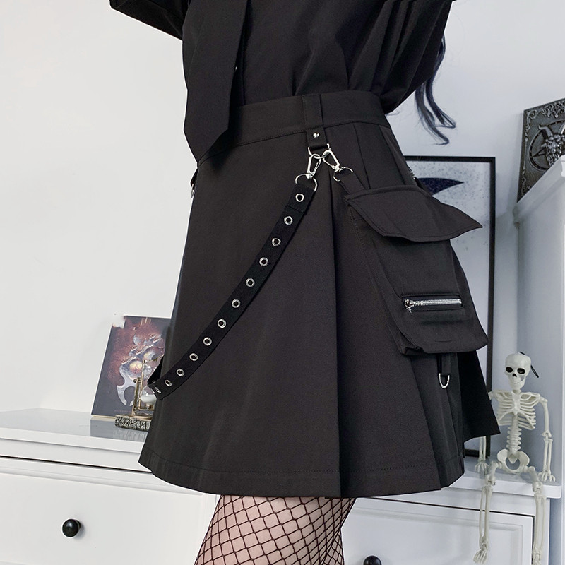 All-Match Thin Personality Webbing Belt Bag Tooling Skirt
