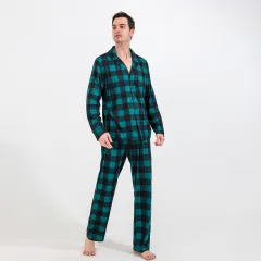 Family Christmas Pyjamas For Parents And Children In Europe And America - Green - View 1