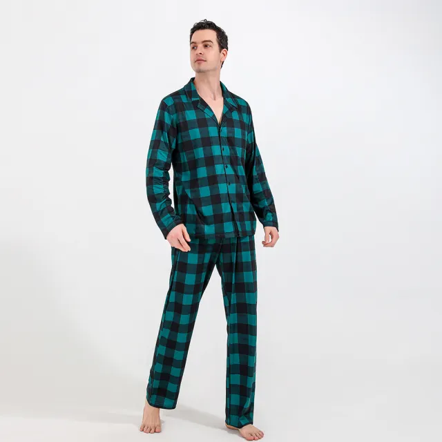 Family Christmas Pajamas For Parents And Children In Europe And America Green - Shop at LoveMi