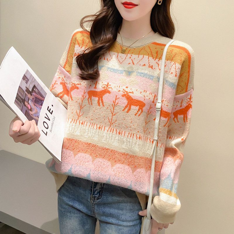 Women's Autumn And Winter Loose Knitted Sweater Top