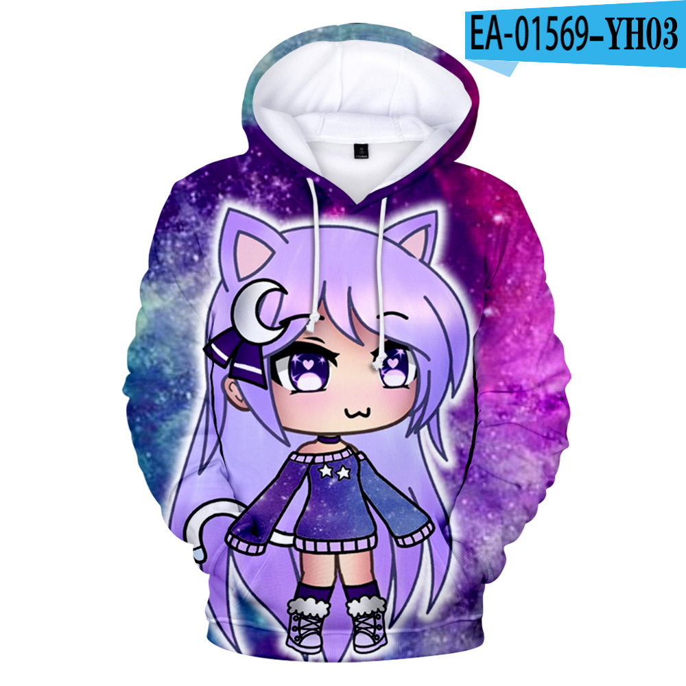 Title 3, Adult kids 3D color printing hooded sweater