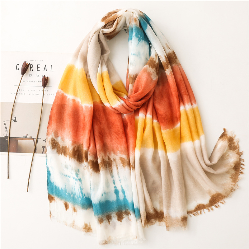 Title 3, Cotton And Linen Feel Satin Cotton Scarf Female...