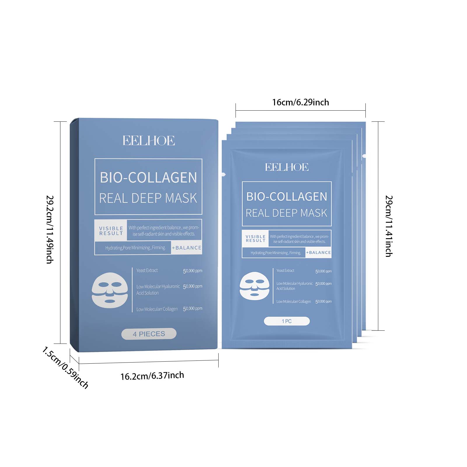 Only Supports Self Pickup With Waybill EELHOE Bio-Collagen Real Deep Mask Hydrating, Pore Minimizing, Firming Balance