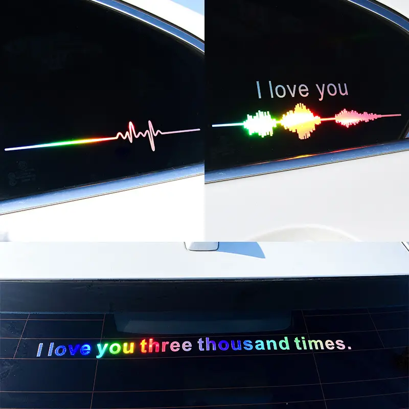 Car Electrocardiogram Creative Sound Wave Chart Sticker