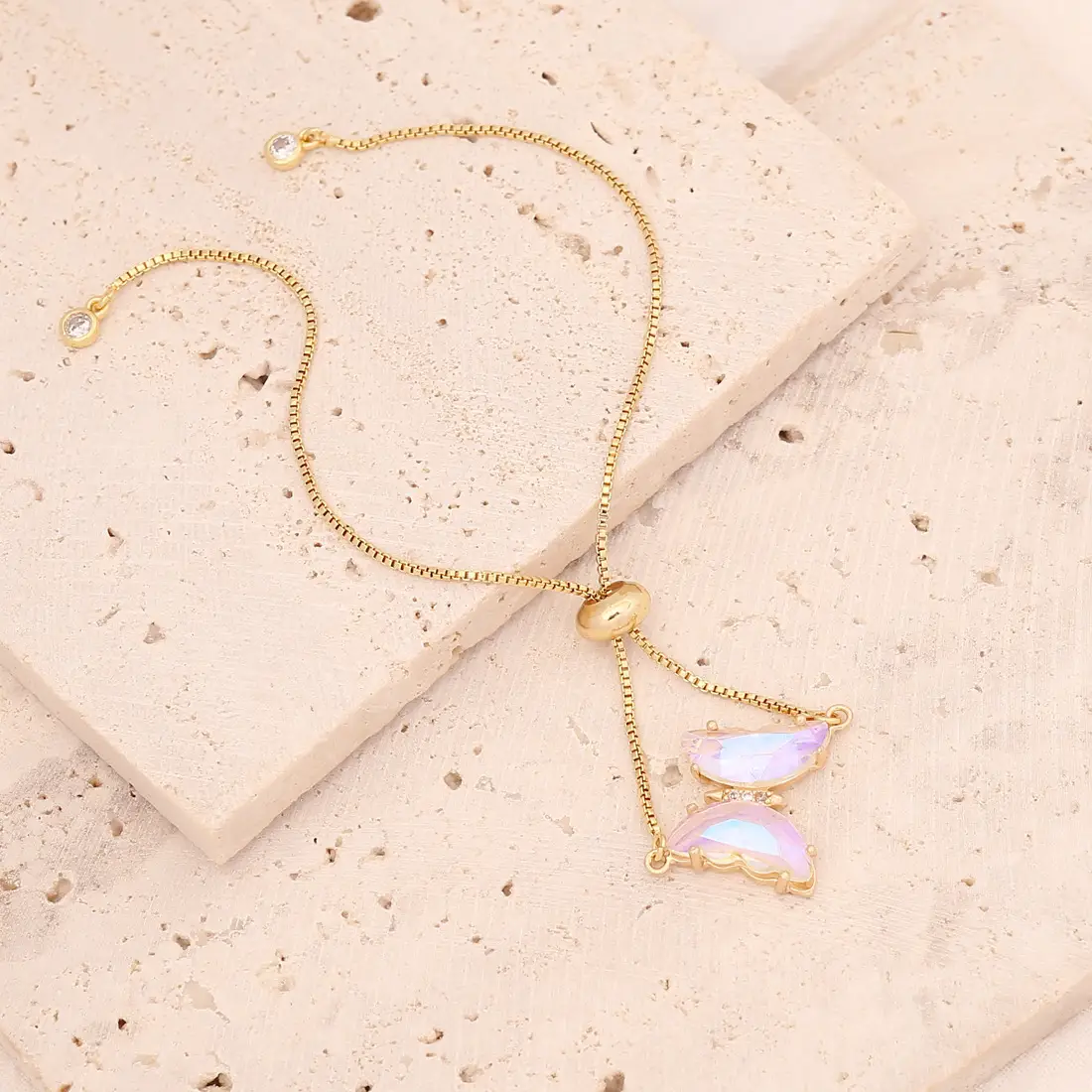 Women's Fashion Multicolor Zircon Butterfly Bracelet