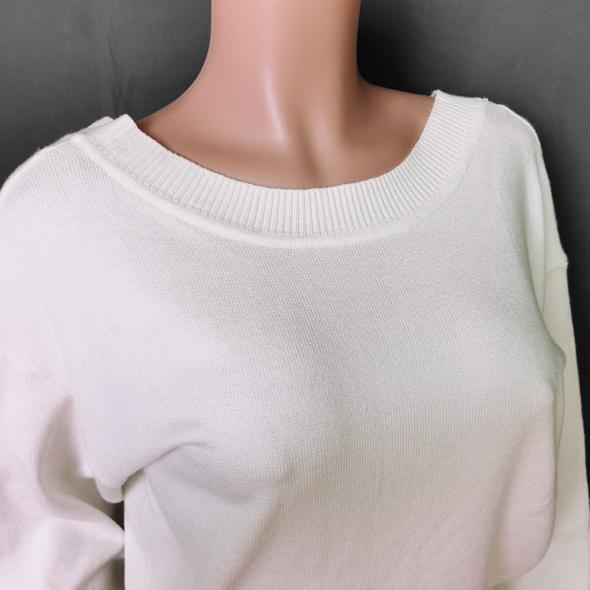 Title 10, Fashion All-match Solid Color Sexy Deep V Sweater