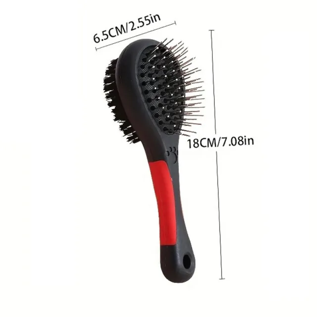 Dog Brush Cat Pet Grooming Comb 2 In 1 Double Sided Pin Cleans For Pets Shedding And Dirt Grooming Tool 1Pcs - Shop at LoveMi