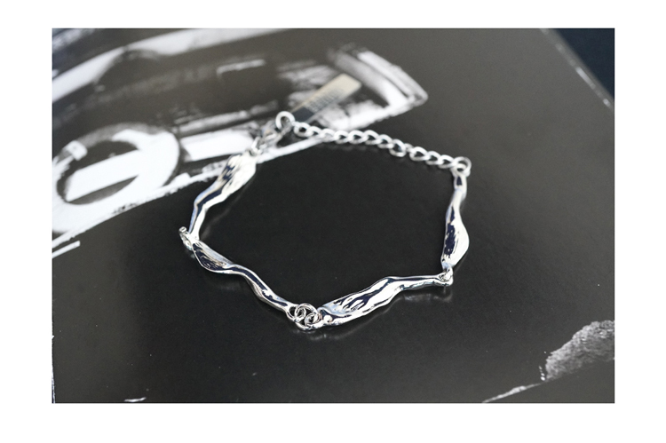 KANSAI Ribbon Chain Stitching Bracelet European And American Hip-hop Ins Cold Wind Retro Trend Personality Niche Jewelry