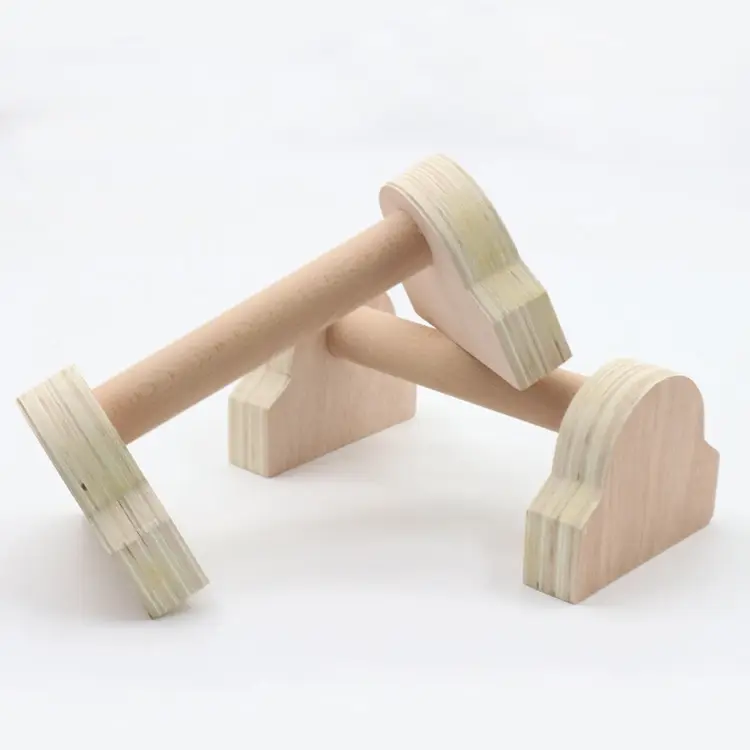 I-shaped Wooden Push-up Aid Flat-foot Push-ups Fitness Equipment Home