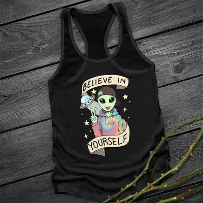 New Pattern Vest Women's Summer Loose Top Black - Shop at LoveMi