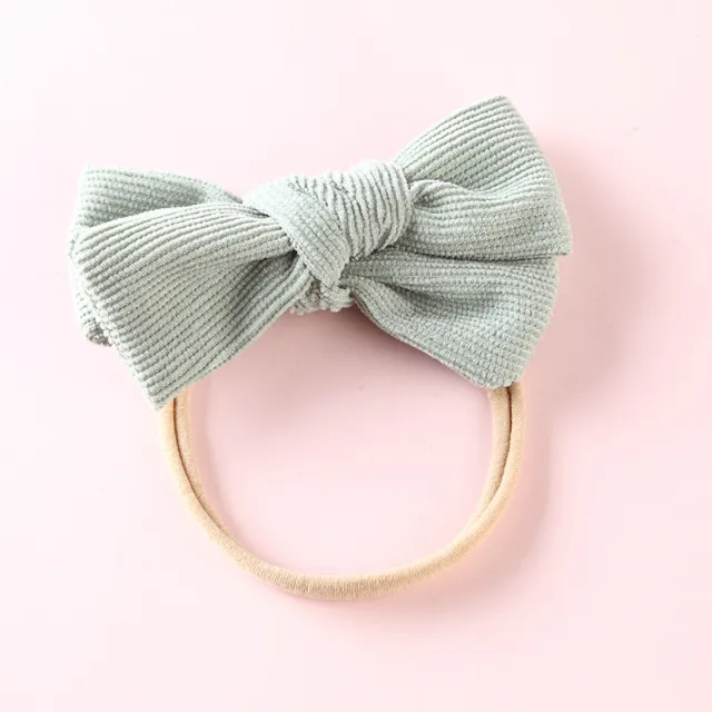 Elastic Nylon Hair Rope 17 Colors Corduroy Bow Baby Hair Tie - Shop at LoveMi