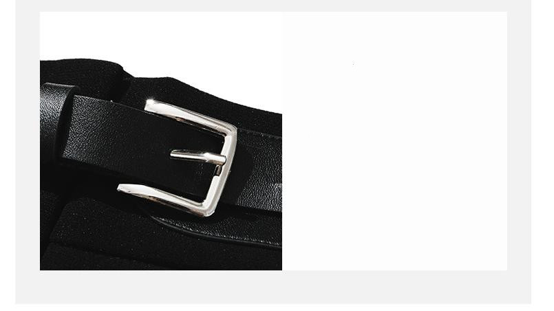 Black Retro Pocket Functional Skirt Sling Sleeve Set