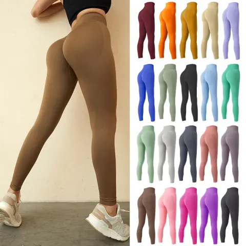 Seamless Leggings Yoga Pants Tummy Control Workout Running