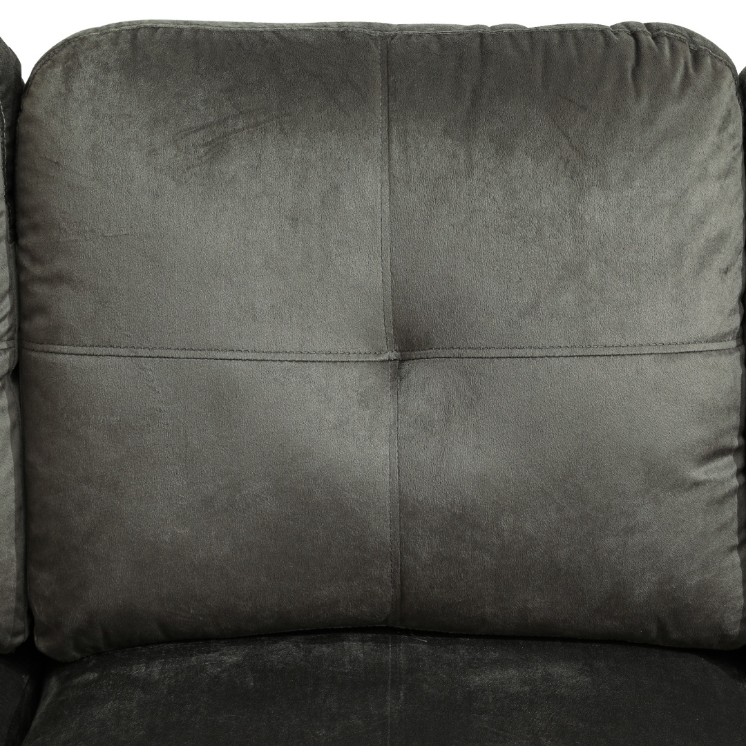 Pickup Only--Taupe Flannel And PVC 3-Piece Couch Living Room Sofa Set