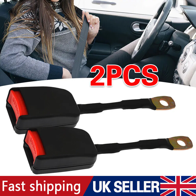 2X 22cm Wire Rope Stalk Seat Belt Buckle End Receiver Replacement Universal Fit — image 5
