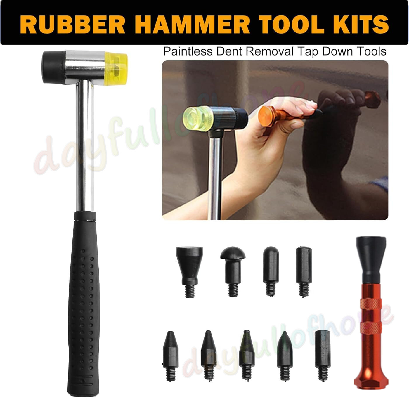 PDR Tools Car Paintless Kit Dent Puller Lifter Repair Removal Hail Tabs Glue Gun