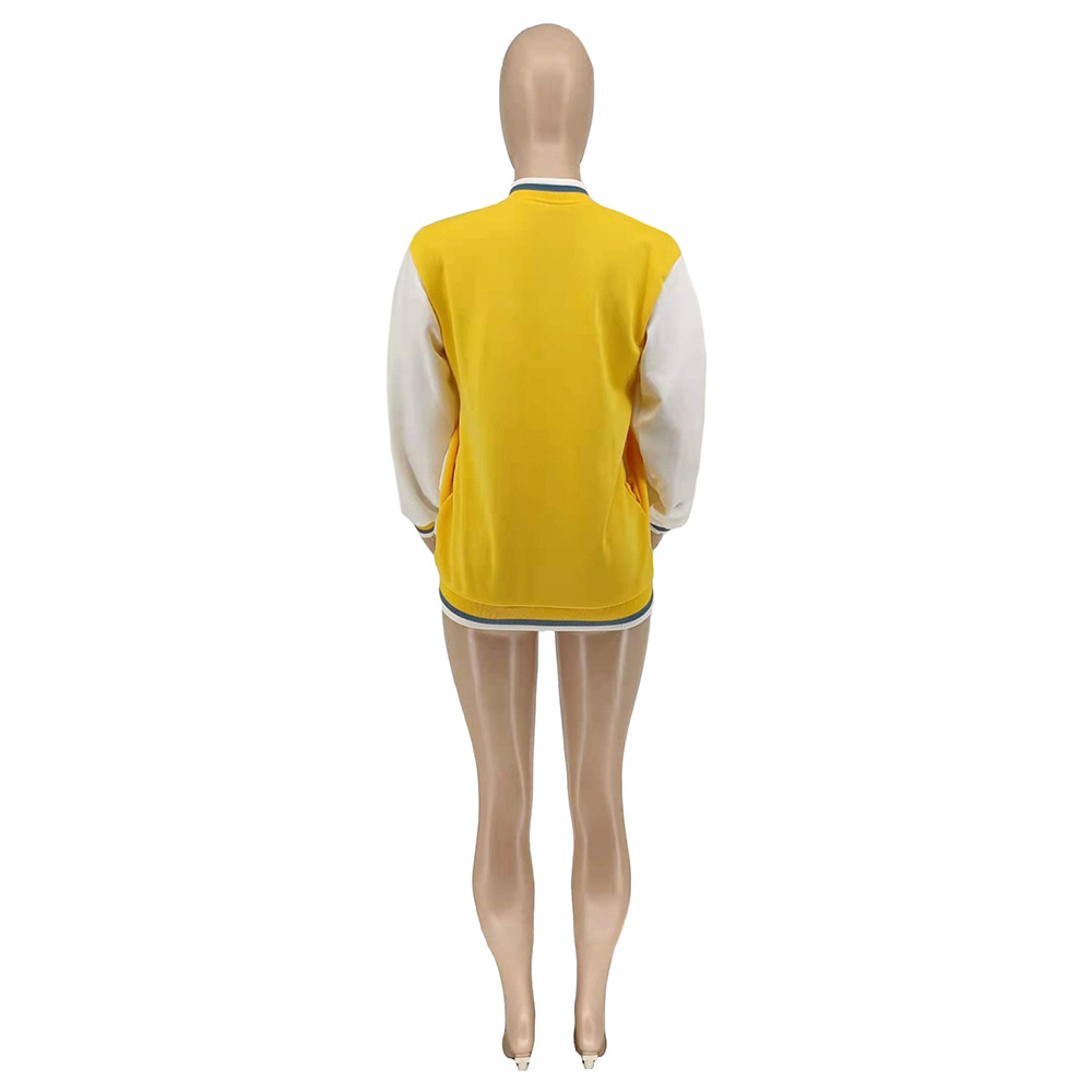 European And American Women's Fashion Casual Printed Baseball Uniform