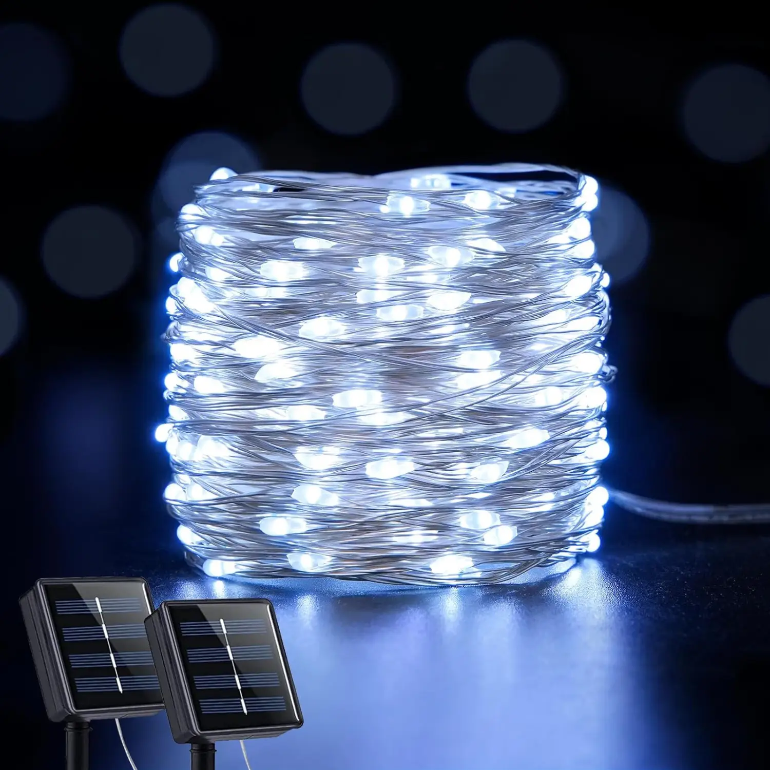 LED Solar Copper Wire Lights, Fairy Color Lights, Courtyard Decoration Atmosphere Lights, Outdoor Waterproof Copper Wire Lights, String Lights