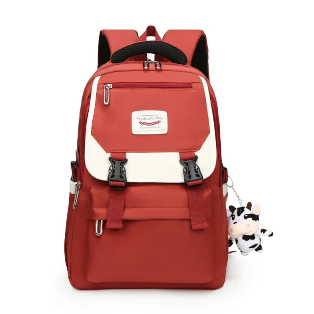 Cute Casual School Bag For Girls With Shoulders Red - Shop at LoveMi