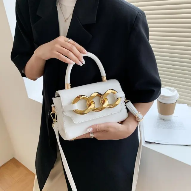 Small Square Western Style Handbag Shoulder Messenger Women's Bag White - Shop at LoveMi