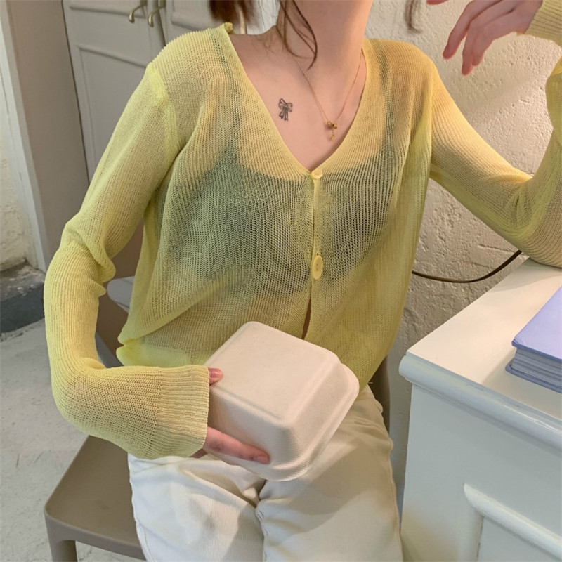 Long-sleeved Sweater Women's Summer Sun Shirt Thin Section