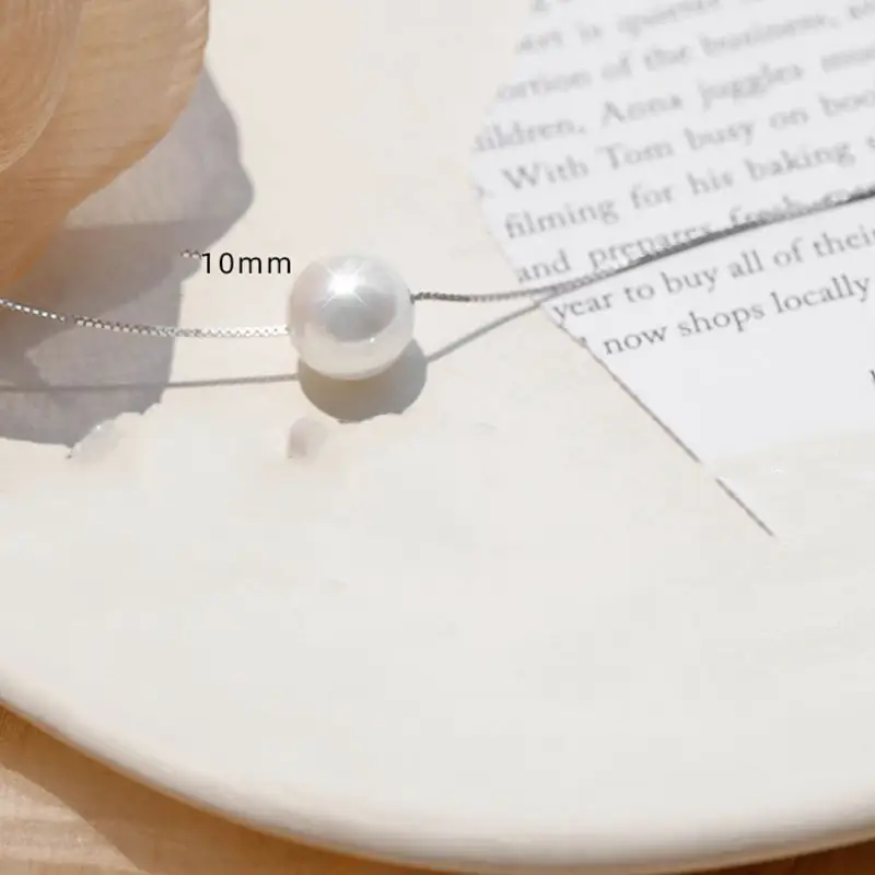 925 Silver Necklace Women's Single Mothershell Pearl