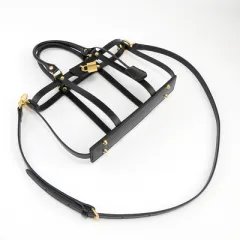 Leather Case One Shoulder Cross Body Underarm Bag Set - Black - View 1