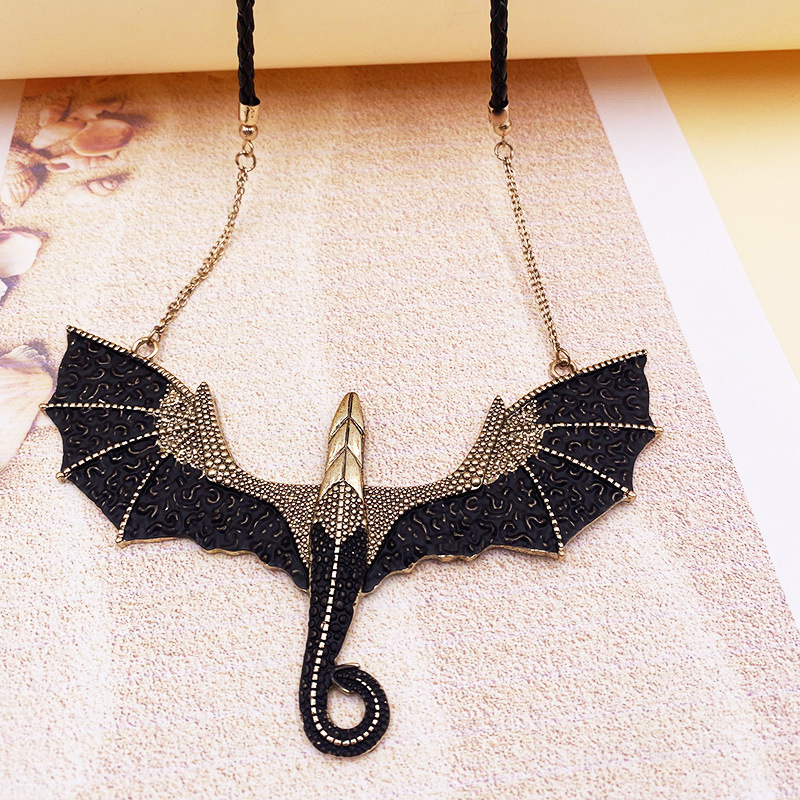 Fashion Rock Pterodactyl Alloy Pendant Exaggerated Necklace