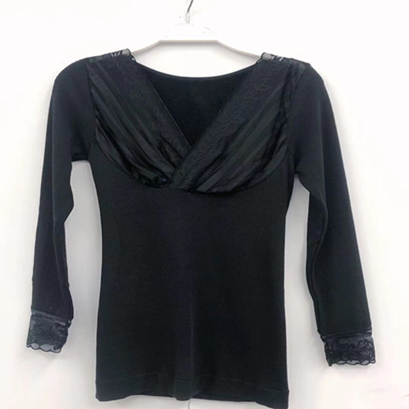 Beauty Body Tight-fitting Chest Support One-piece Autumn Clothing Bottoming Shirt Top