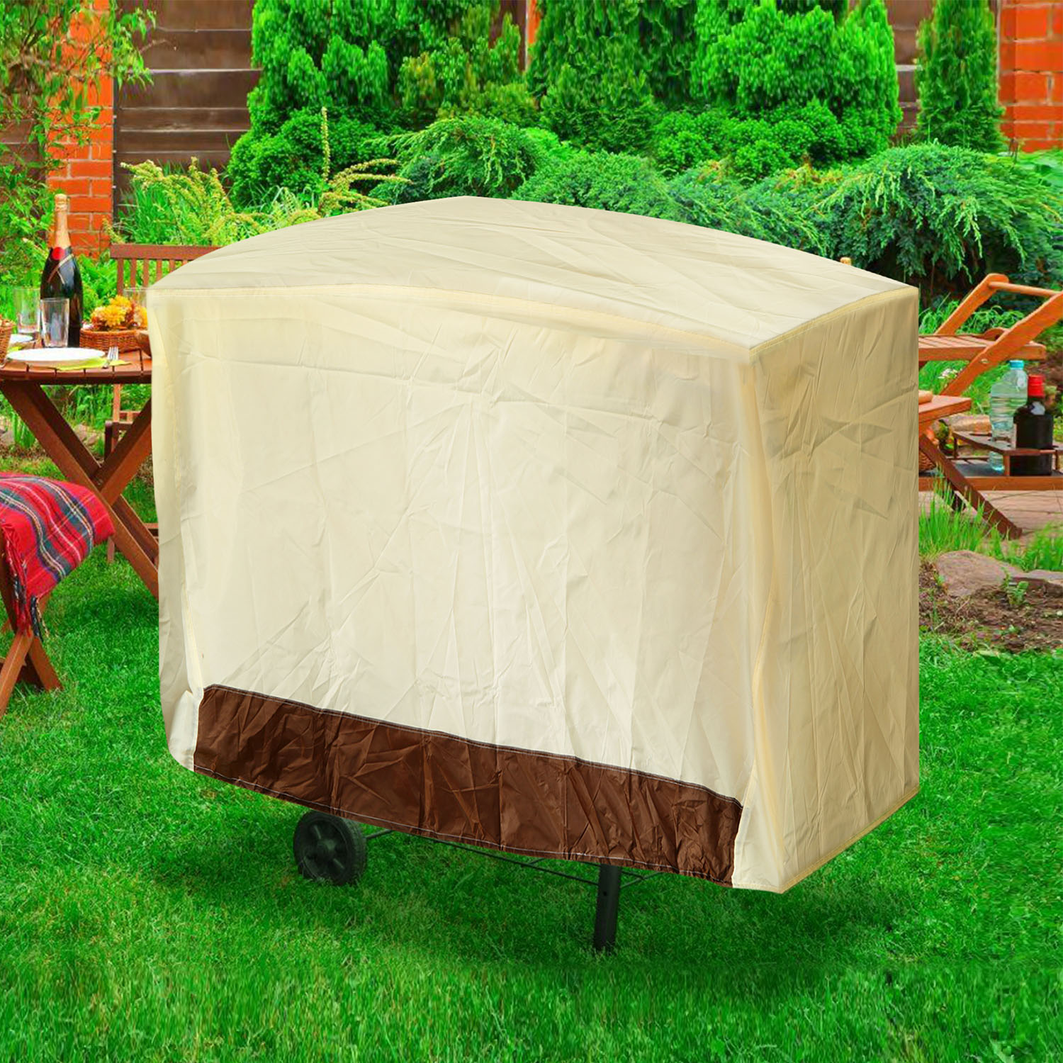 1Pc 70Inch Or 64Inch 210D Waterproof Outdoor BBQ Grill Cover Windproof Dustproof Patio Gas Grill Oven Protector Oxford Cloth Garden — foto 8