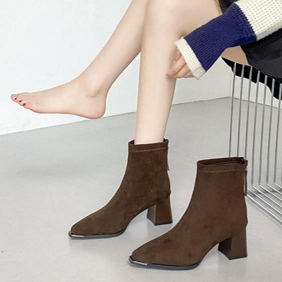 Suede Pointed Toe Boots, picture 3 of 4