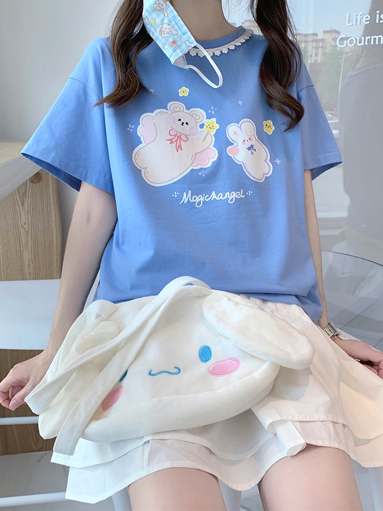 Title 2, Flying Bear Soft Cute Girl Soft Sister Print Cu...