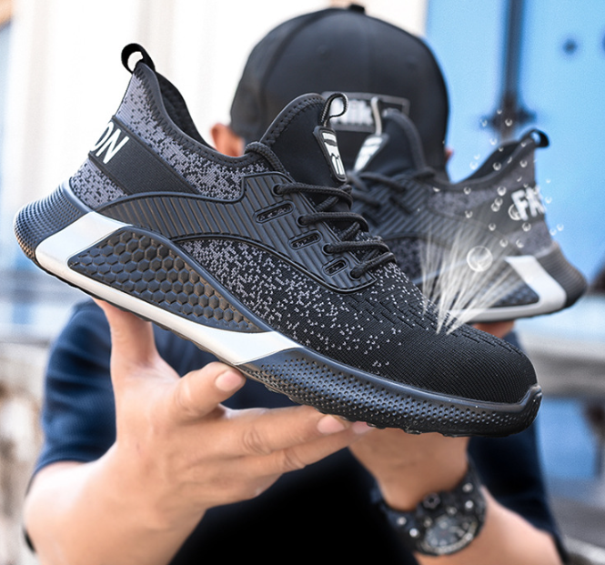 Summer Men's Labor Insurance Shoes Anti-smashing Anti-puncture Fly Woven Mesh