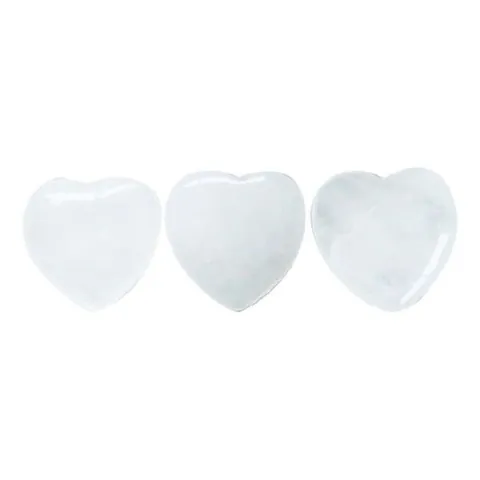 Rose Quartz Mini Hearts (Set of 3), rose quartz