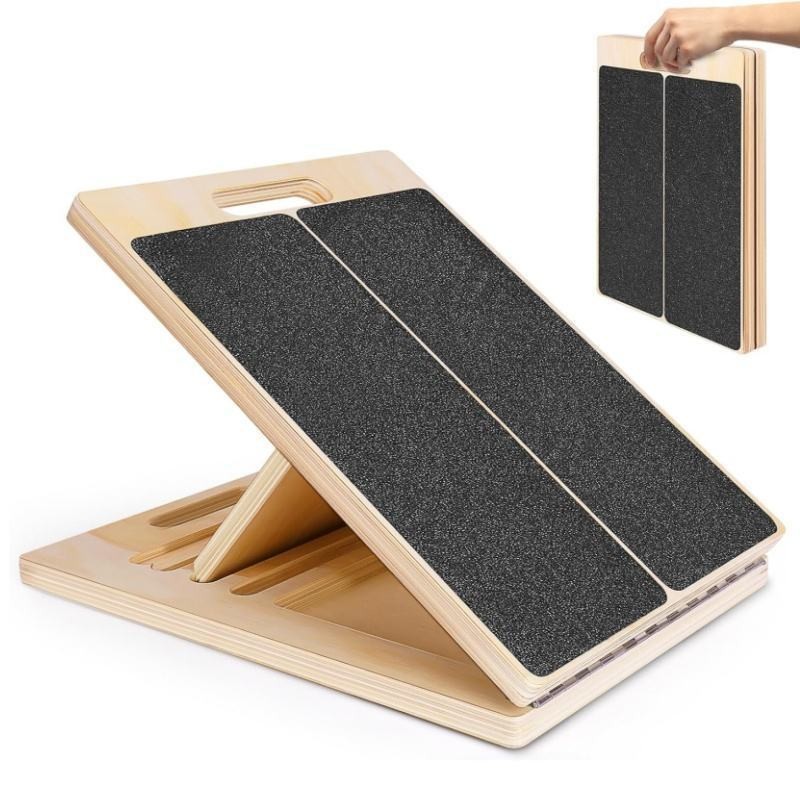 New Wooden Calf Incline Board For Yoga Workout Slant Stretcher Folded — image 6