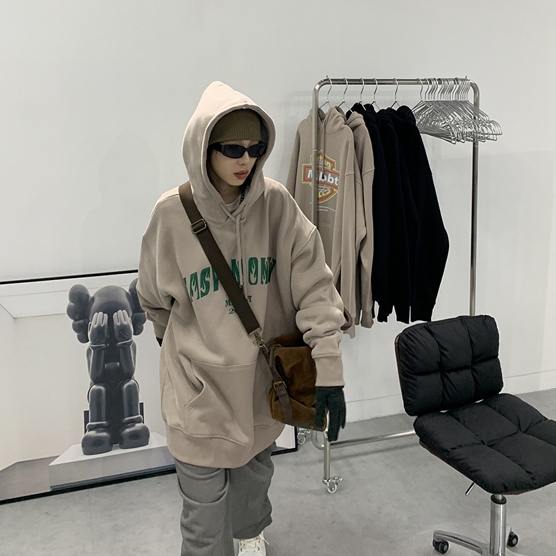 Women's Hip Hop Retro Fleece Print Hoodie