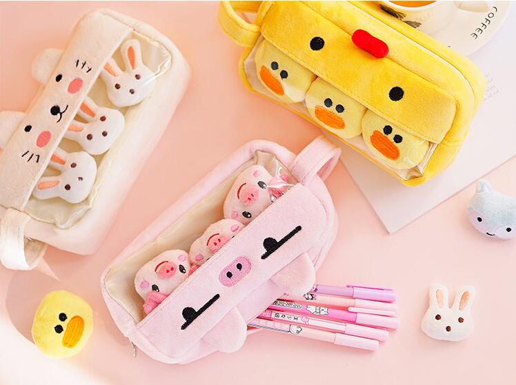 Ita Plush Pencil Box with Mini Plushies | Cute Animals