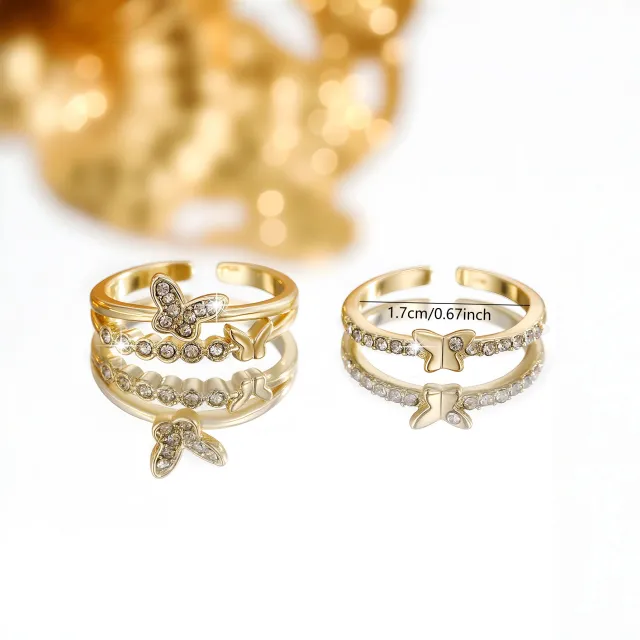Japanese And Korean Retro Minimalist Butterfly Ring Gold - Shop at LoveMi