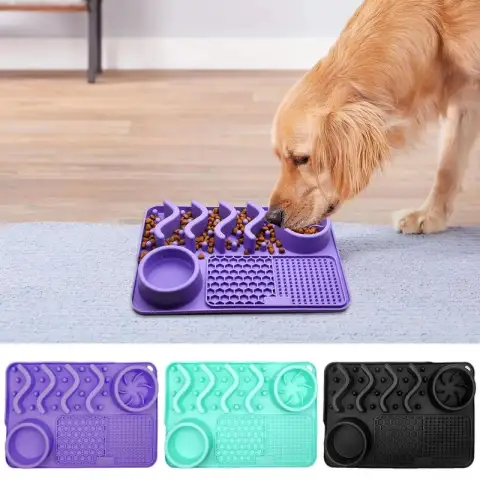 Multi-functional Pet Food Bowl Slow Dinner Basin Pad