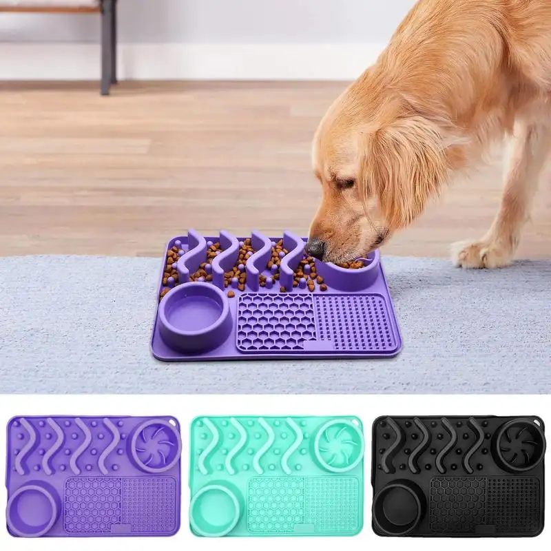 Multi-functional Pet Food Bowl Slow Dinner Basin Pad