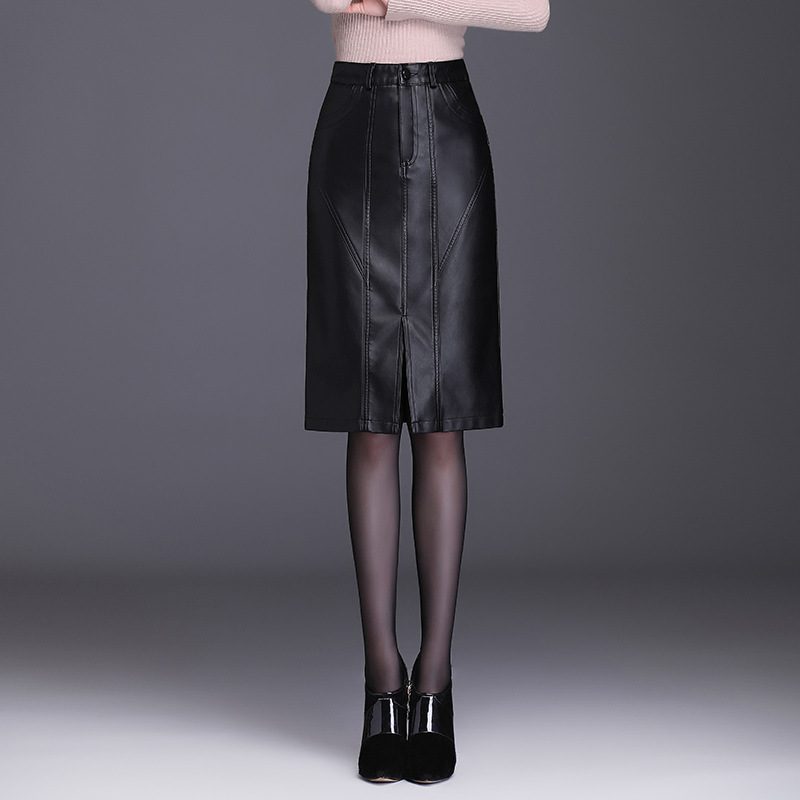 Female Autumn And Winter New Fashion High Waist Bag Hip Skirt