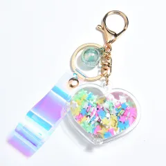 New Style Oiled Love Keychain Cute Peach Heart - Colour Stars - View 1